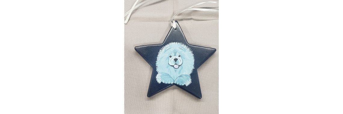 Blue Chow Chow on Blue Star
