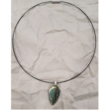 Labradorite on Black Magnetic necklace