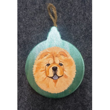 red chow chow on green