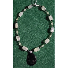 Prehnite & Onyx Necklace